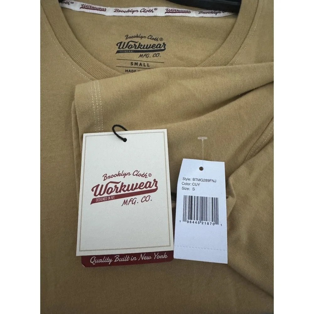 Brooklyn Cloth Men's Workwear T-Shirt - Size Small - CUY Color - New with Tags‎ - Picture 2 of 3